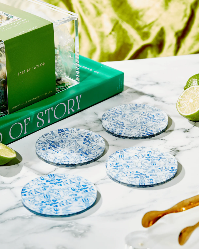 Chinoiserie Print Coaster - Set of 4