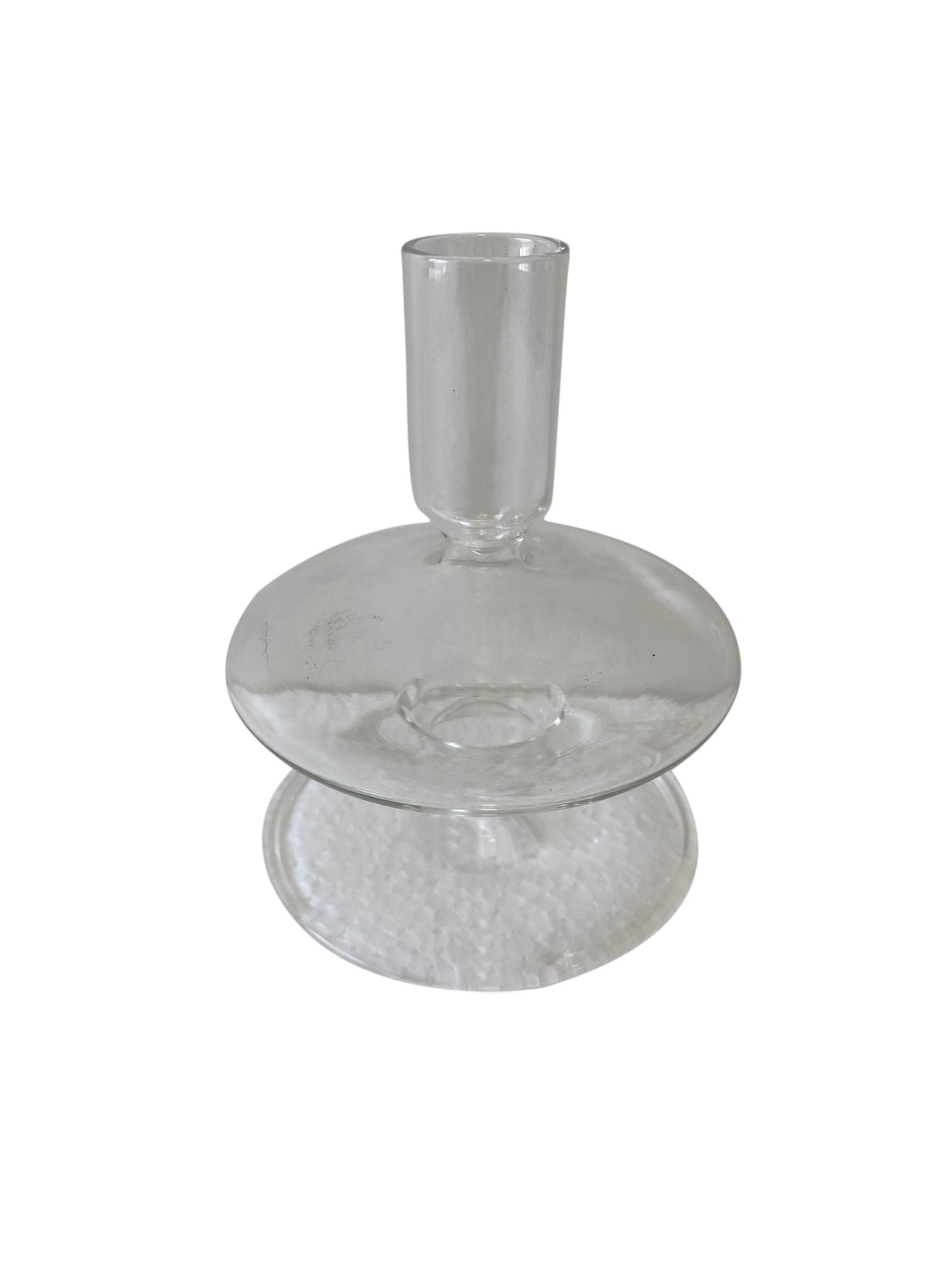 Glass Clear Candle Holder Small