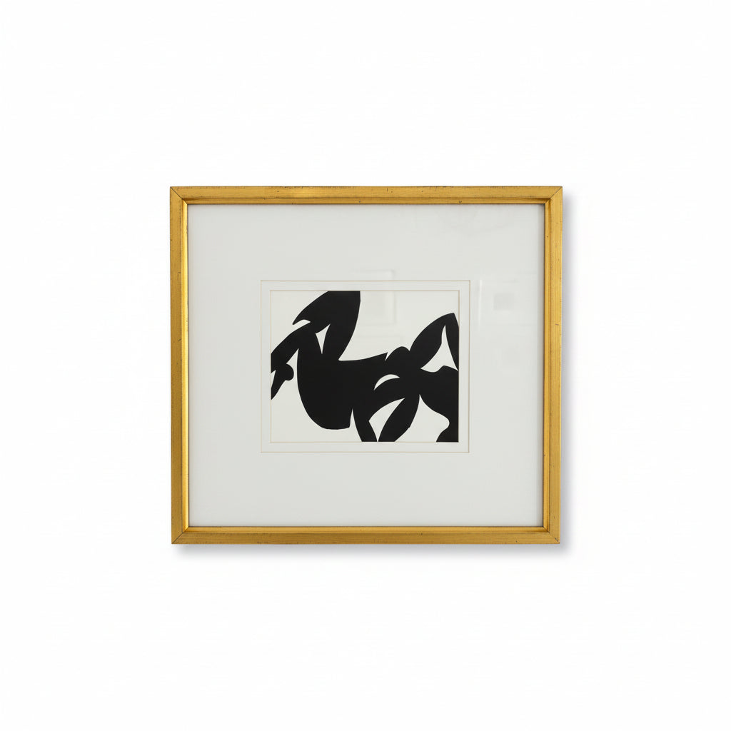 Medium Art Gold frame/black and white