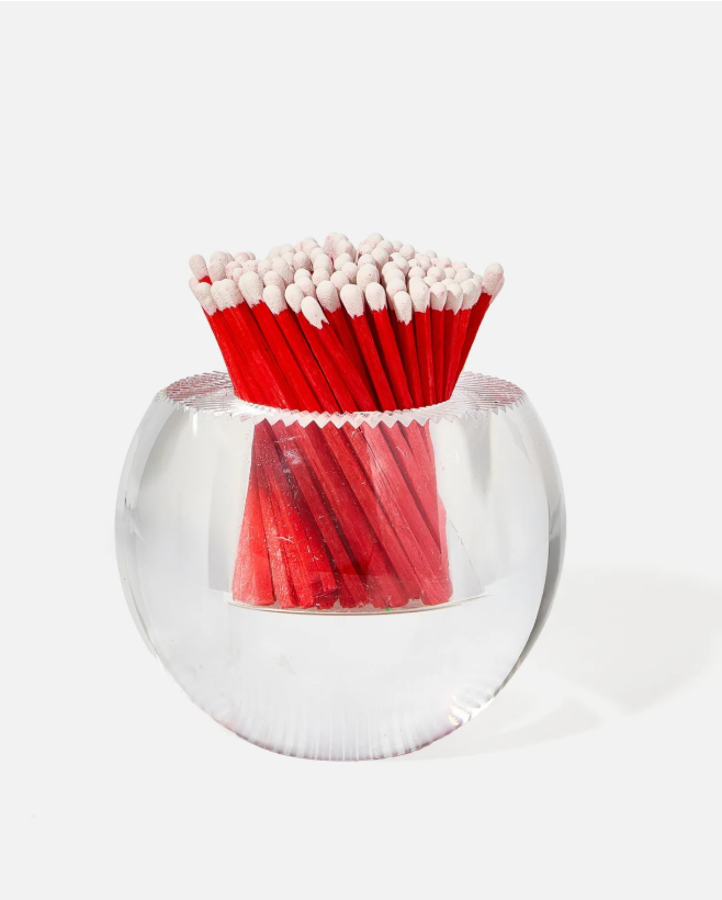 Round Match Striker with Candy Cane Matches