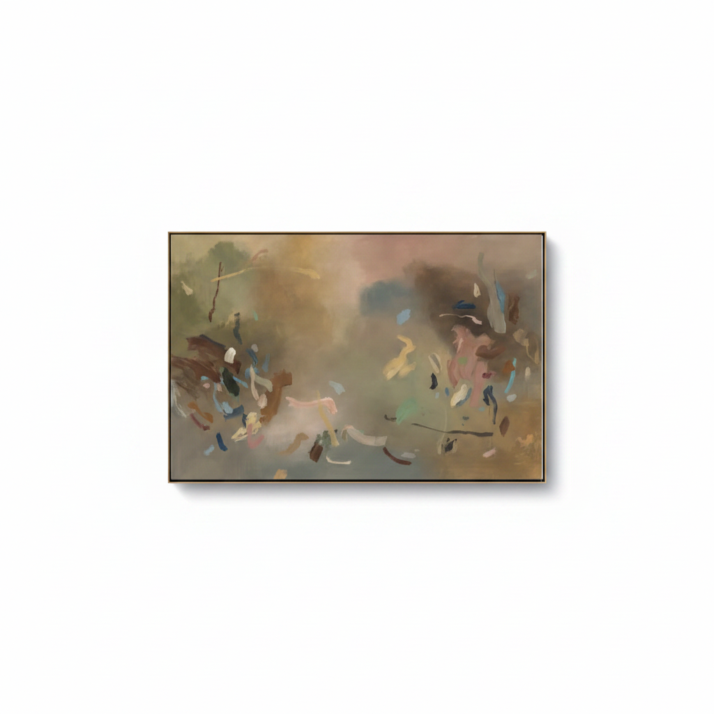 Large Art Multicolor W/ Black Frame