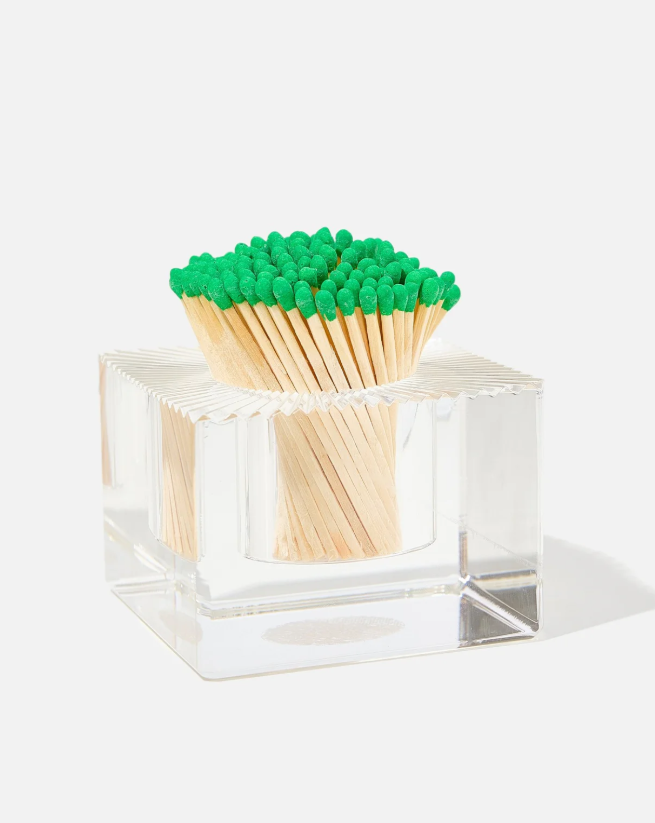 Square Match Striker with Green Matches