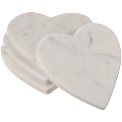 Marble Heart Coasters Set