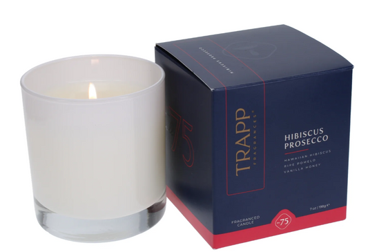 Trapp No. 75 Hibiscus Prosecco 7 oz. Candle in Signature Box