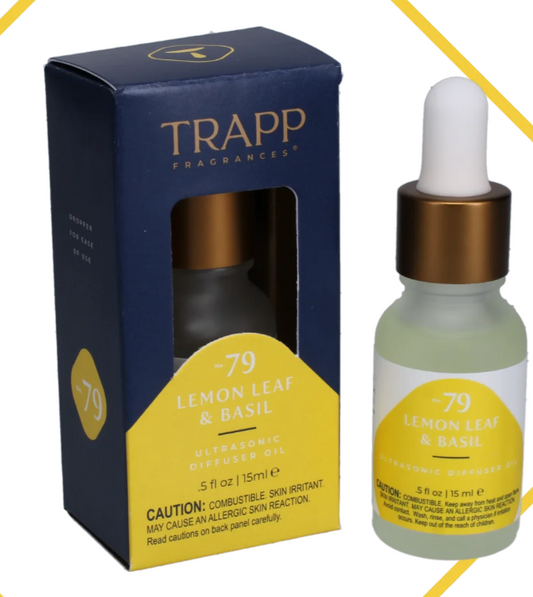 Trapp No. 79 Lemon Leaf & Basil 0.5 oz. Ultrasonic Diffuser Oil