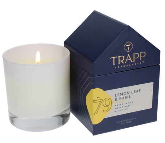 Trapp No. 79 Lemon Leaf & Basil 7 oz. Candle in House Box