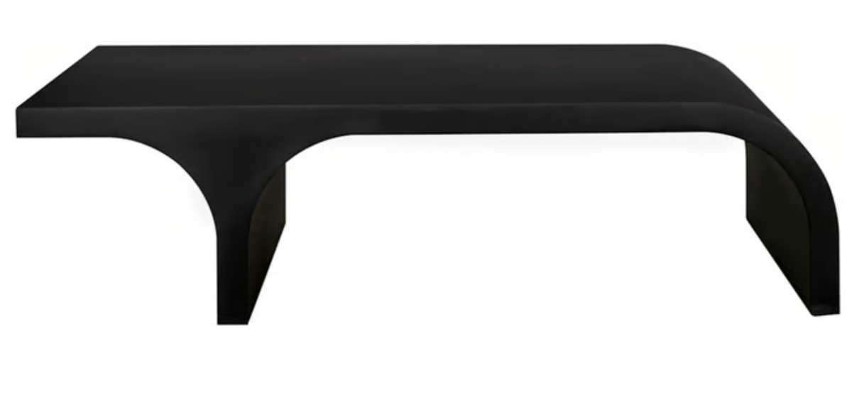 Maximus Matte Black Industrial Steel Coffee Table