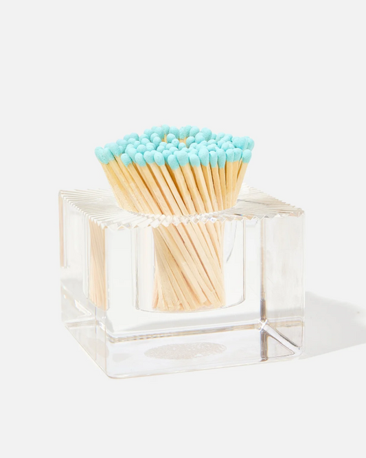 Square Match Striker with Light Blue Matches