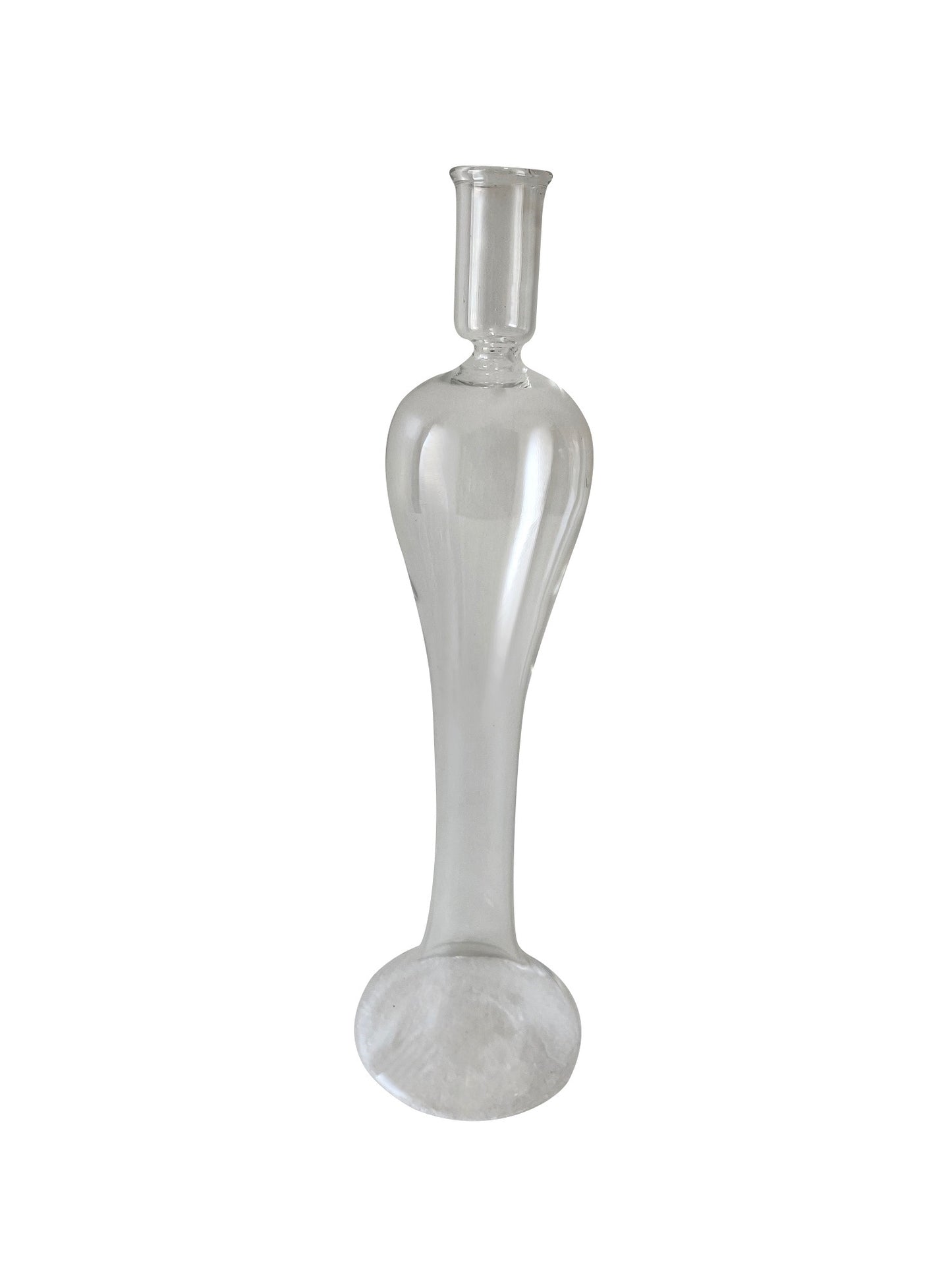 Glass Clear Candle Holder Large