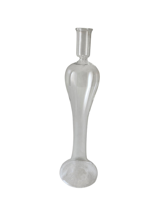 Glass Clear Candle Holder Large