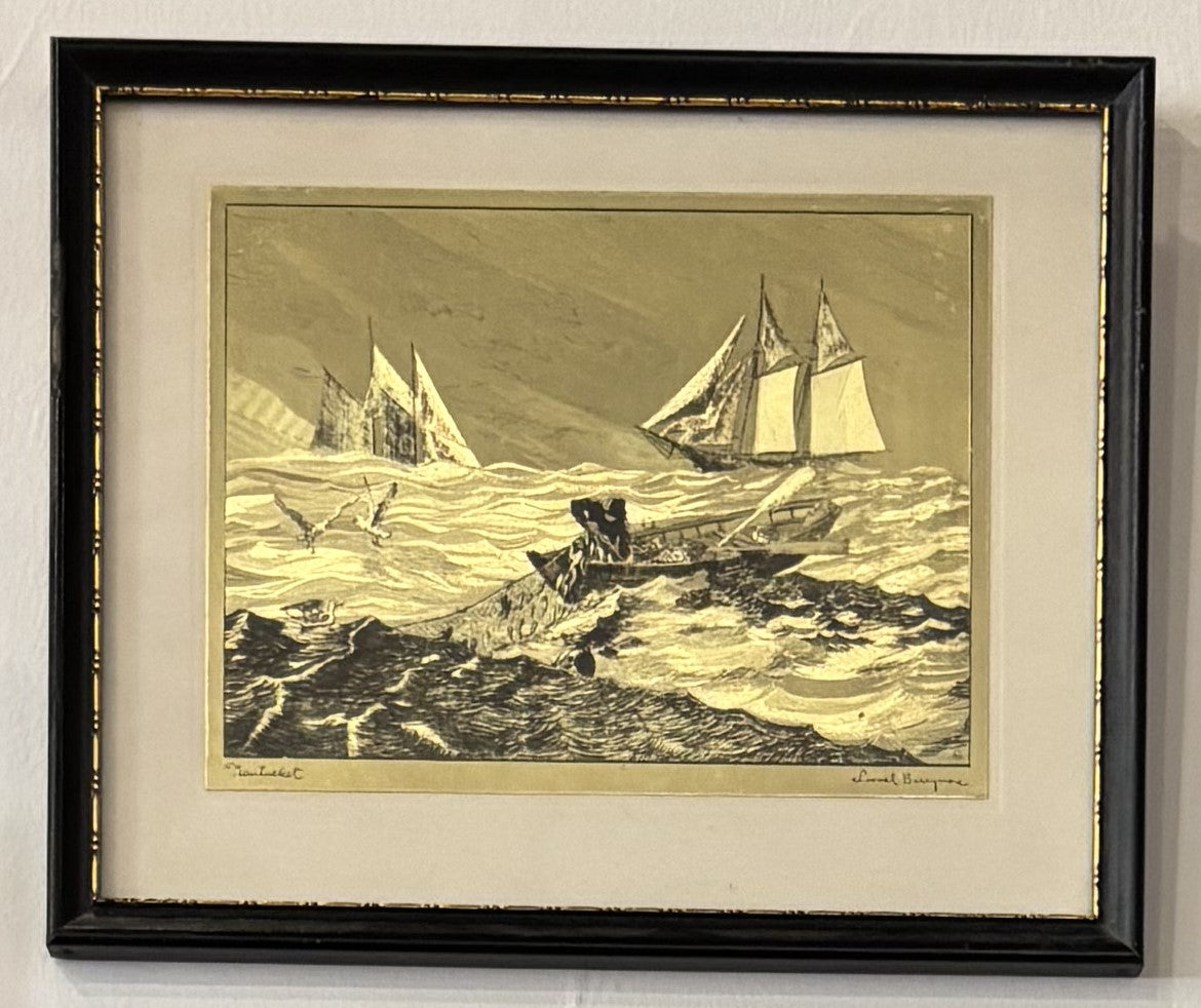 Small Art Gold W/ Black Frame - Set of 4