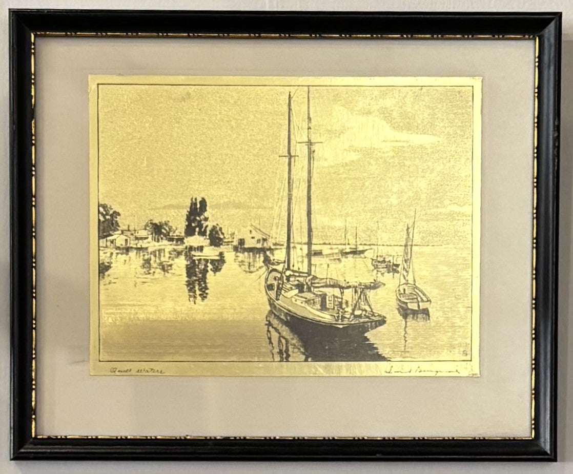 Small Art Gold W/ Black Frame - Set of 4