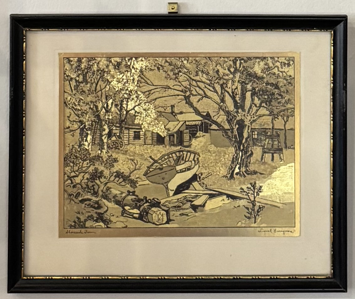 Small Art Gold W/ Black Frame - Set of 4