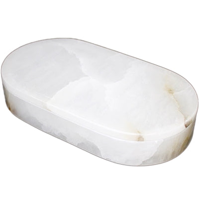 White Oval Display Box Large
